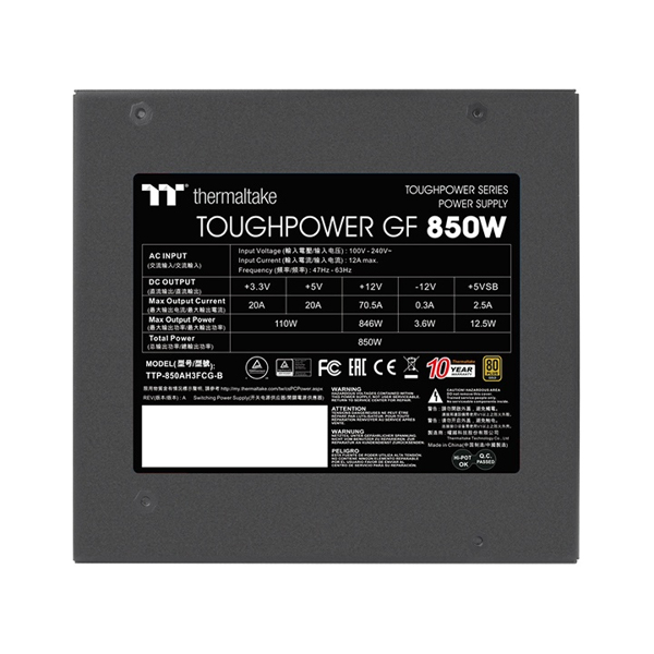 SUPPLY ATX 850W Thermaltake TOUGHPOWER GF - PS-TPD-0850FNFAGE-2