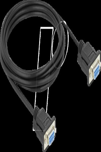 Delock Seriell RS-232-kabel - DB-9 (hane) skruvbar till DB-9 (hane) skruvbar - 86825