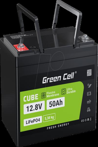 Green Cell CAV06, Lithium Iron Phosphate (LiFePO4), 50 Ah, 12.8 V, Marine / Leisure, Maintenance Free, 260 mm - CAV06
