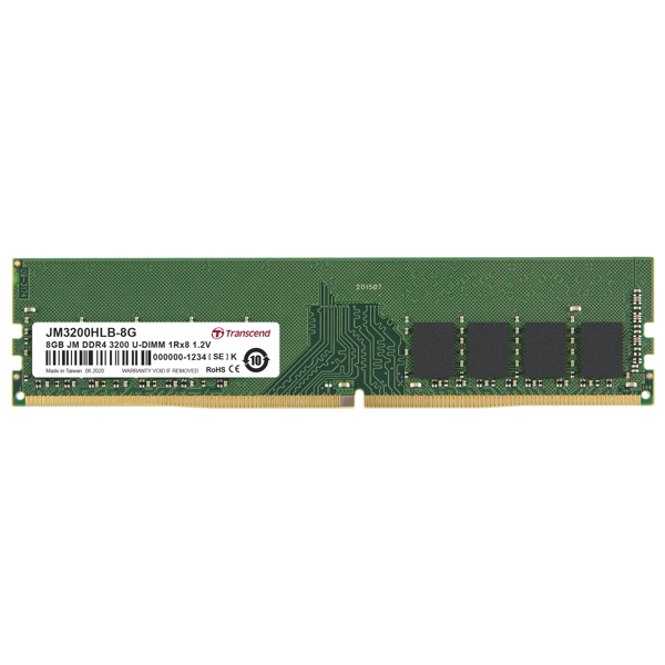 Transcend JetRam DDR4-3200 U-DIMM 8 GB - 8 GB - JM3200HLB-8G