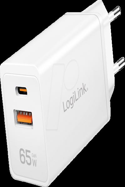 LOGILINK PA0371 USB CHARGER 65 W GAN WHITE