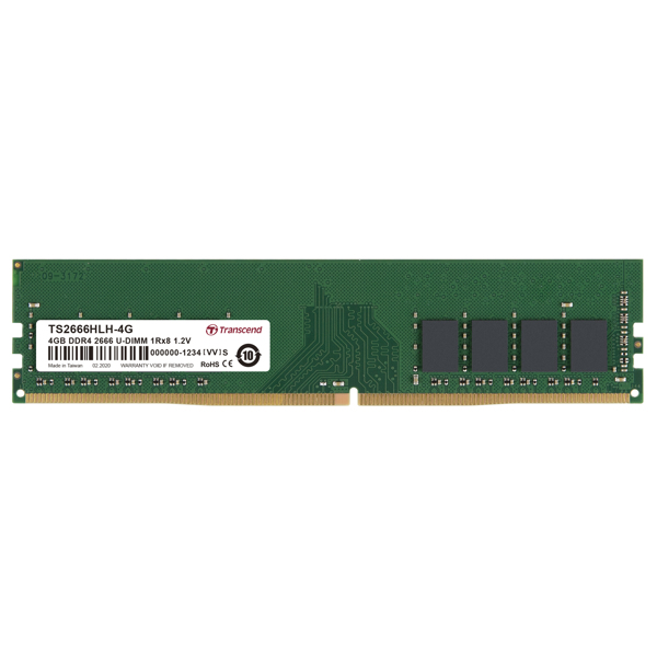 Transcend DDR4-2666 U-DIMM 4GB - 4 GB - 1 x 8 GB - TS2666HLH-4G