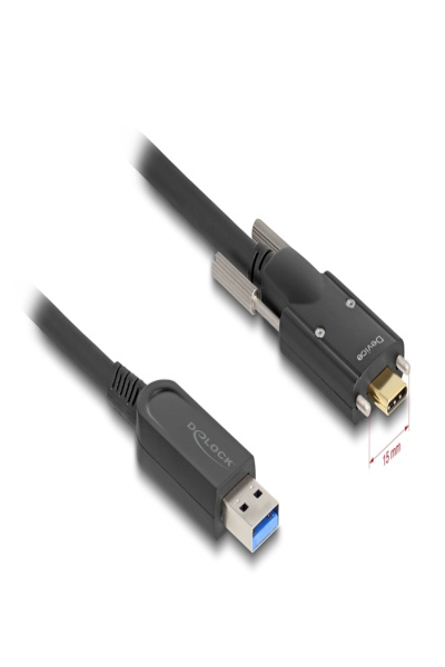 Delock USB-kabel - USB Typ A (hane) till 24-pins USB-C (hane) skruvbar - 83206