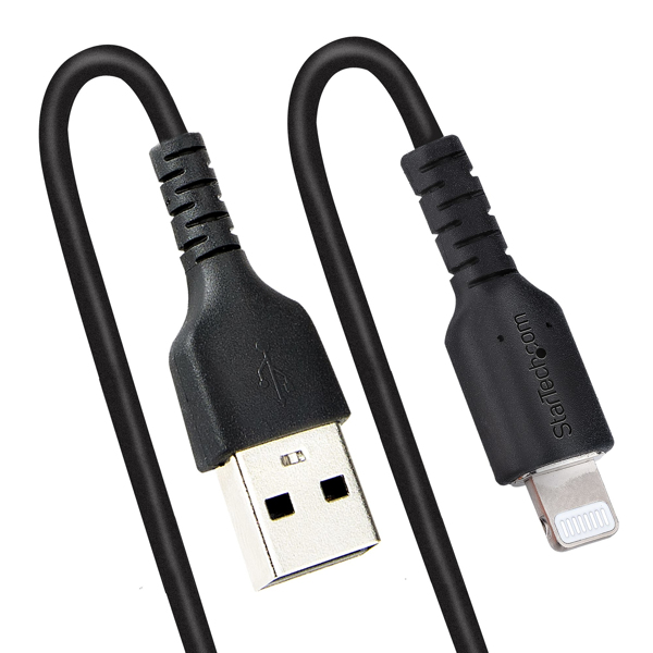 1m USB to Lightning Cable MFi Certified Coiled - RUSB2ALT1MBC