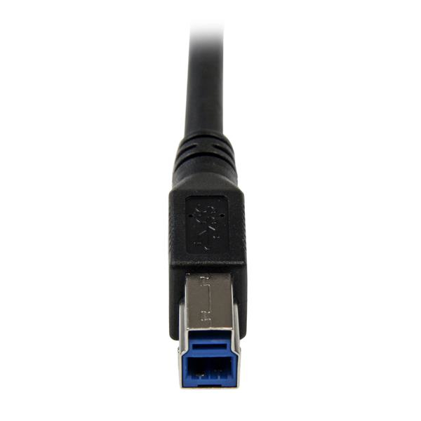 StarTech 1m Black SuperSpeed ​​USB 3.0 Cable - Right Angle A to B - M/M - 1 m - USB A - Micro-USB B - USB 3.2 Gen 1 (3.1 Gen 1) - Male/Male - Black - USB3SAB1MRA