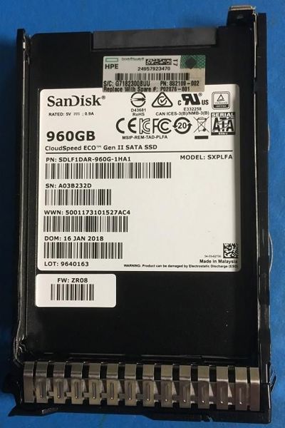Disque SSD HPE SPS-DRV 960 Go SFF SATA MU SC