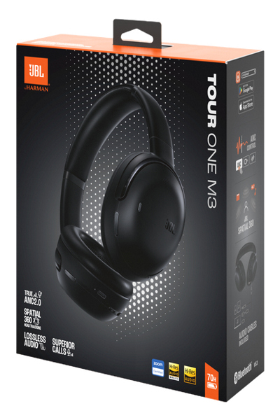 JBL Tour One M3, filaire et sans fil, appels/musique, 10 - 40 000 Hz, 278 g, casque, noir