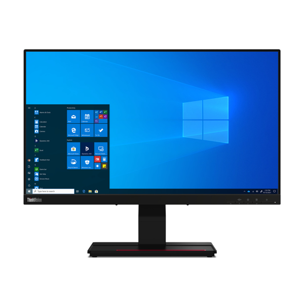 ThinkVision T24t-20 - LED-Monitor - 61 cm (24") (23.8" sichtbar) - Touchscreen - 1920 x 1080 Full HD (1080p) @ 60 Hz - IPS - 300 cd/m? - 1000:1 - 4 ms - HDMI, DisplayPort, USB-C - Raven Black - 62C5GAT1EU