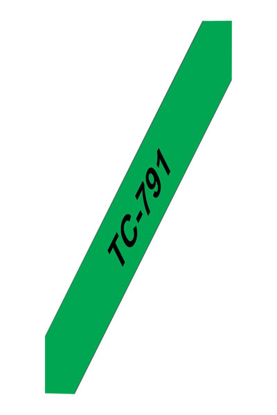 Brother TC791 - 9 mm x noir sur vert