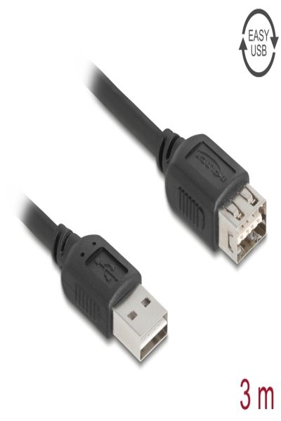 Delock USB 2.0 VerlÃƒÂ¤ngerungskabel EASY Typ-A Stecker zu Buchse - Digital - Extension Cable - 81514