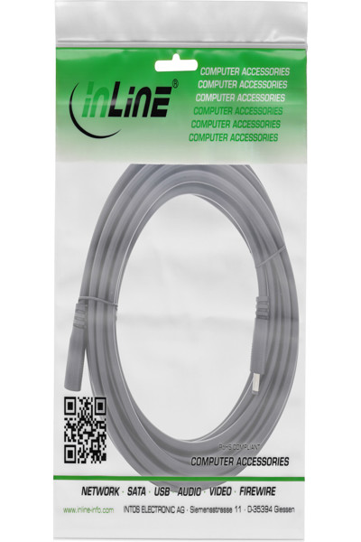 Rallonge CC InLine - CC mâle/femelle 4,0 x 1,7 mm - AWG 18 - noir 5 m