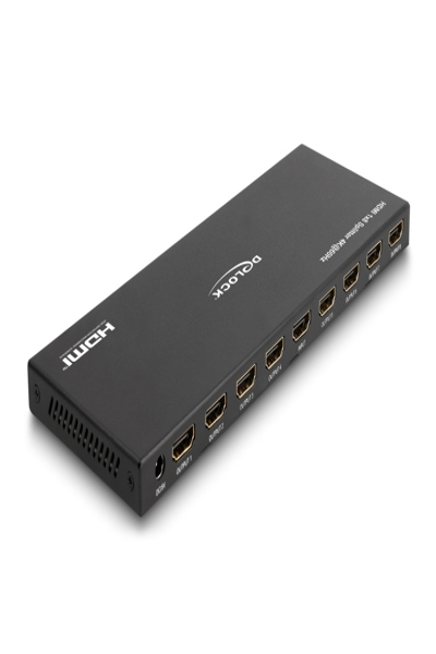 Delock HDMI-splitter 1 x HDMI-ingång till 8 x HDMI-utgång 4K 60 Hz med downscaler - 18654