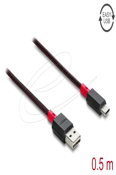 Delock Easy-USB 2.0 Cable Type-A Plug to USB Type-C Black - Cable - Digital - 81541