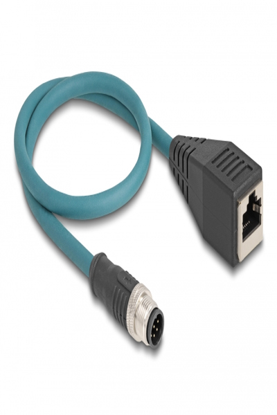 Câble réseau Delock - 8 broches M12 (M) vers RJ-45 (F)