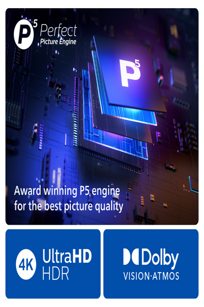 Philips 43PUS8909/12, 43", 3840 x 2160 pixels, LED, Smart TV, Wi-Fi, Silver - 43PUS8909/12