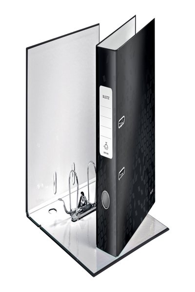 Esselte Leitz 180 Wow Lever Arch File A4 80mm Black Pack 10 - A4