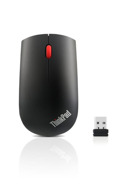 ThinkPad Essential Wireless Mouse - Maus - Laser - 3 Tasten - kabellos - 2.4 GHz - kabelloser Empfänger (USB) ( 4X30M56887 ) - 4X30M56887