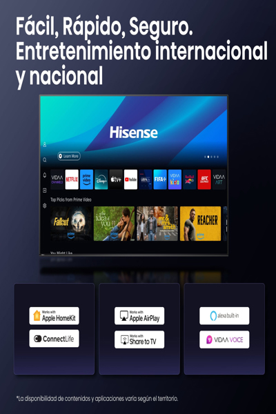 HISENSE 65A6Q 65" 4K ULTRA HD SMART TV BLACK - 65A6Q