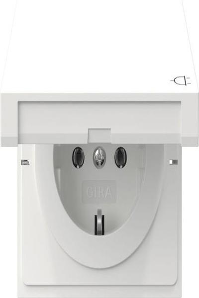 GIRA 445470 SCHUKO Socket Surface Switch Pure White