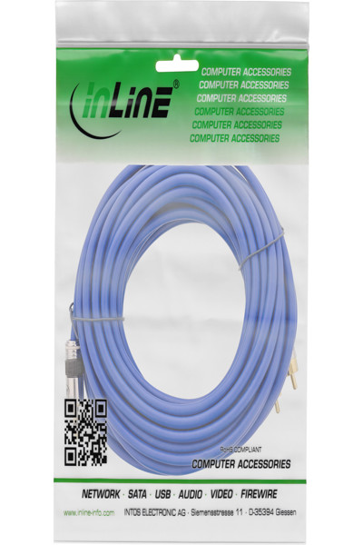 Câble audio InLine Premium 2x RCA mâle / 3,5 mm mâle plaqué or 10 m