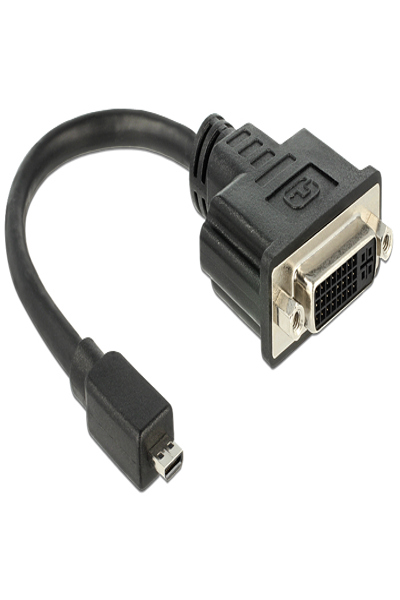 Delock Adapter - 19-stifts micro HDMI Typ D-hane till DVI-D-hona - 65563