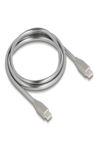Delock 81259, 1 m, USB C, USB C, USB 2.0, argent
