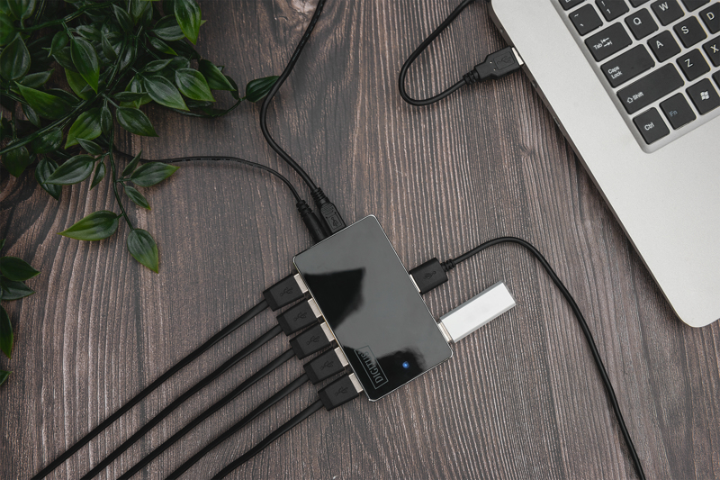 DIGITUS DA-70229 USB Hub 10-portar - DA-70229