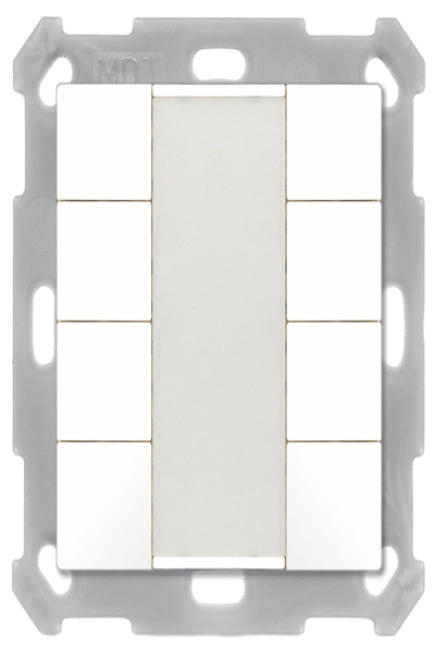Bouton MDT 55 8 fois blanc pur mat