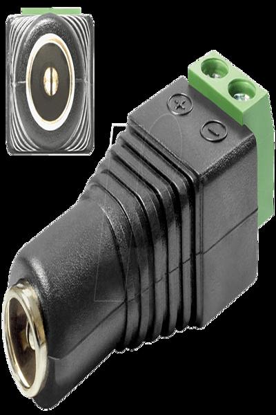 Delock Adapter DC 2.1 x 5.5 mm female > Terminal Block - 65421