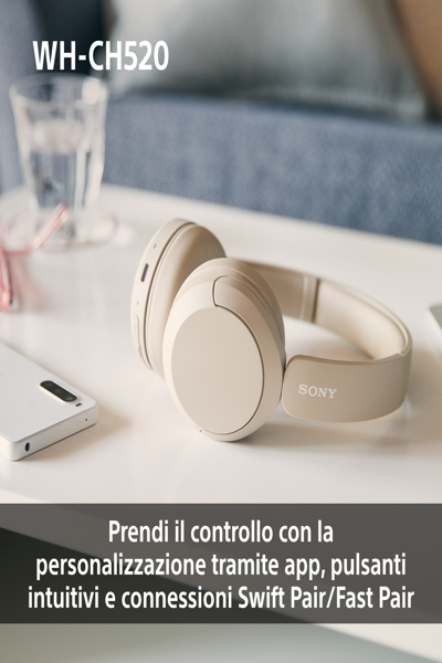 Sony WH-CH520 Hörlurar med Mikrofon - WHCH520P.CE7