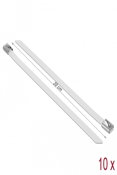 Serre-câbles Delock - 20 cm - blanc (lot de 10)
