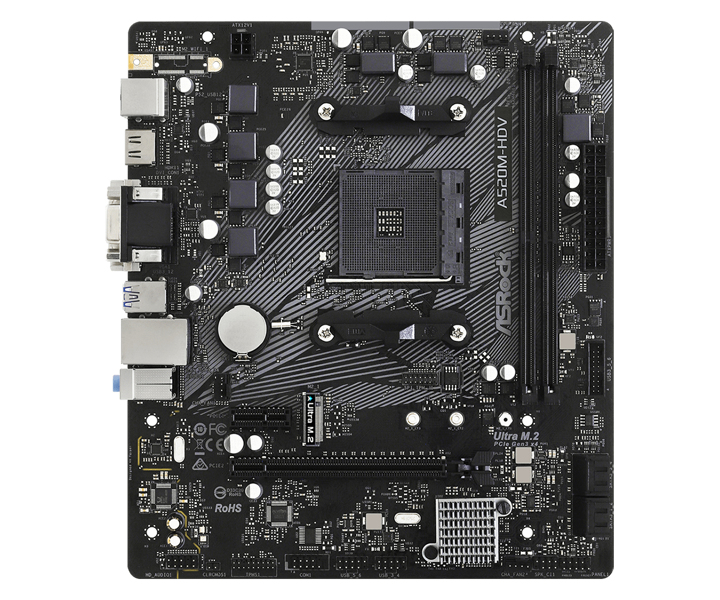 ASRock A520M-HDV Micro ATX AM4 Motherboard - 90-MXBE50-A0UAYZ