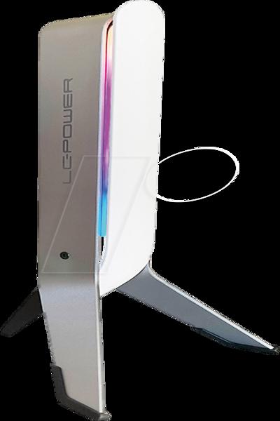 LC-Power USB Hub & Headphone Holder RGB Lighting 2xUSB-A 1xUSB-C - Digital - LC-HUB-HS-W