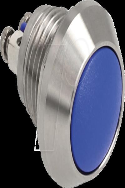 Delock Push Button 12mm 2 x Screw Terminal blue - 22032