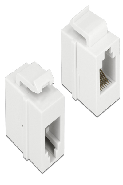 Delock Keystone-kopplare - RJ-12 (hona) till RJ-12 (hona) - 86380