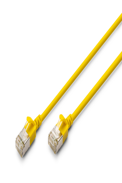DIGITUS CAT 6A F-FTP Slim patch cable, 1.5m, yellow