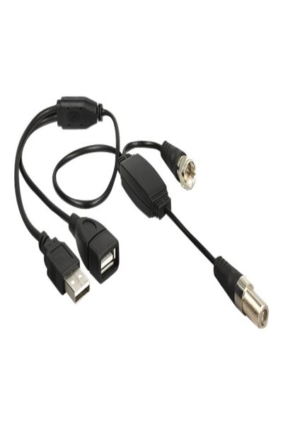 Delock Antennkabel - F-kontakt hane till F-kontakt, USB (endast ström) - 13006