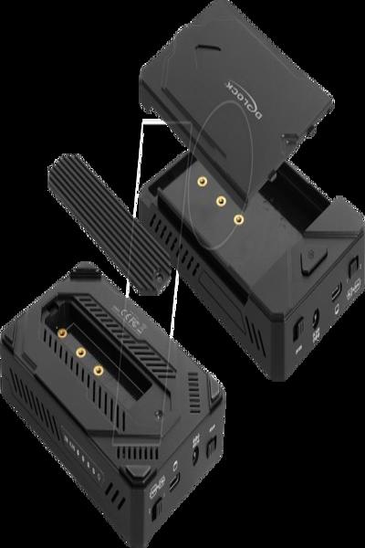 Delock lagringschassi - för 1 x M.2 NVMe SSD + 1 x 2,5" SATA SSD / HDD, USB Typ-C - 42020