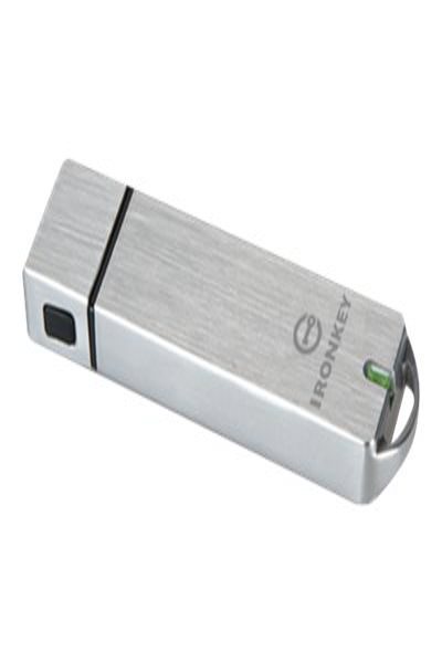 Kingston IronKey 8GB Basic S1000 Encrypted USB 3.0 FIPS 140-2 Level 3 - 8 GB - USB Type-A - 3.2 Gen 1 (3.1 Gen 1) - 180 MB/s - Cap - Silver - IKS1000B/8GB