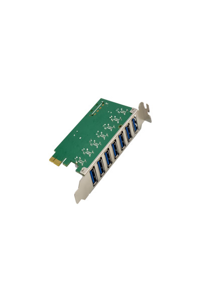 InLine USB-A 3.2 Gen.1 7 Port Host Controller PCIe - SATA Power - 76661L