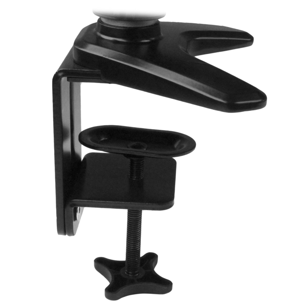 StarTech Single Monitor Arm - Laptop Stand - One-Touch Height Adjustment - Adjustable Arm (Mounting for Pole, Rubber Pad, Laptop Tray, Spring Arm, Swivel Arm, 4 Spacers, Clip for Cable Management, Screws, Key) for LCD Display/Notebook - Alum - ARMUNONB