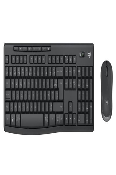 Logitech MK370 Combo for Business - Wireless - RF Wireless + Bluetooth - Membrane - AZERTY - Graphite - Mouse included - 920-012066