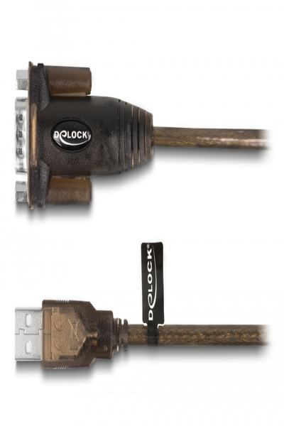 Delock USB / serial cable - USB (M) to DB-9 (M) screwable - 62645