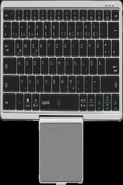 LogiLink Multi-Device-Tastatur BT 5.1 m. Trackpad - ID0214