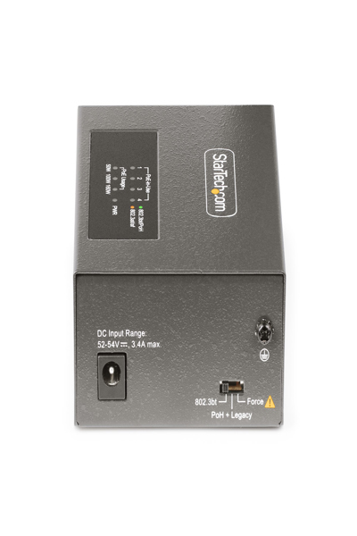 StarTech.com 4-portars Multi-Gigabit PoE++-injektor, 5/2.5G Ethernet (NBASE-T), PoE/PoE+/PoE++ (802.3af/802.3at/802.3bt), 160 watt strömförbrukning, vägg-/DIN-skenamonterbar - AS445C-POE-INJECTOR