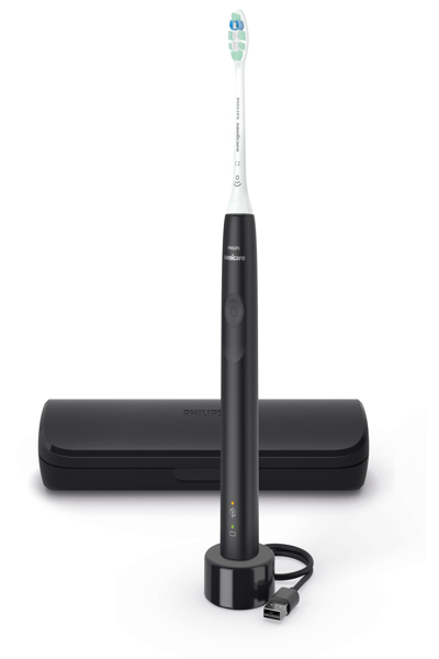 Philips 3100 series HX3673/14 Sonic electric toothbrush with accessories - Adult - Sonic toothbrush - Daily care - Black - 2 min - Battery