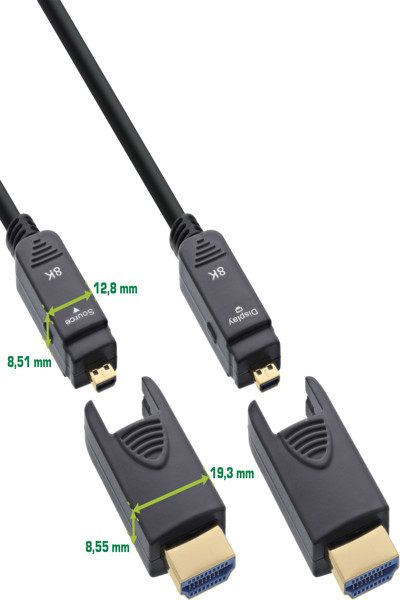 Câble HDMI AOC InLine - HDMI ultra haute vitesse - 8K4K - prise détachable - 10 m