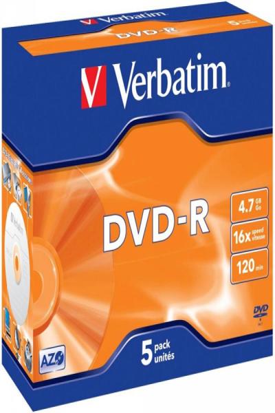 Verbatim 5 x DVD-R - 4.7 GB 16x - 43519