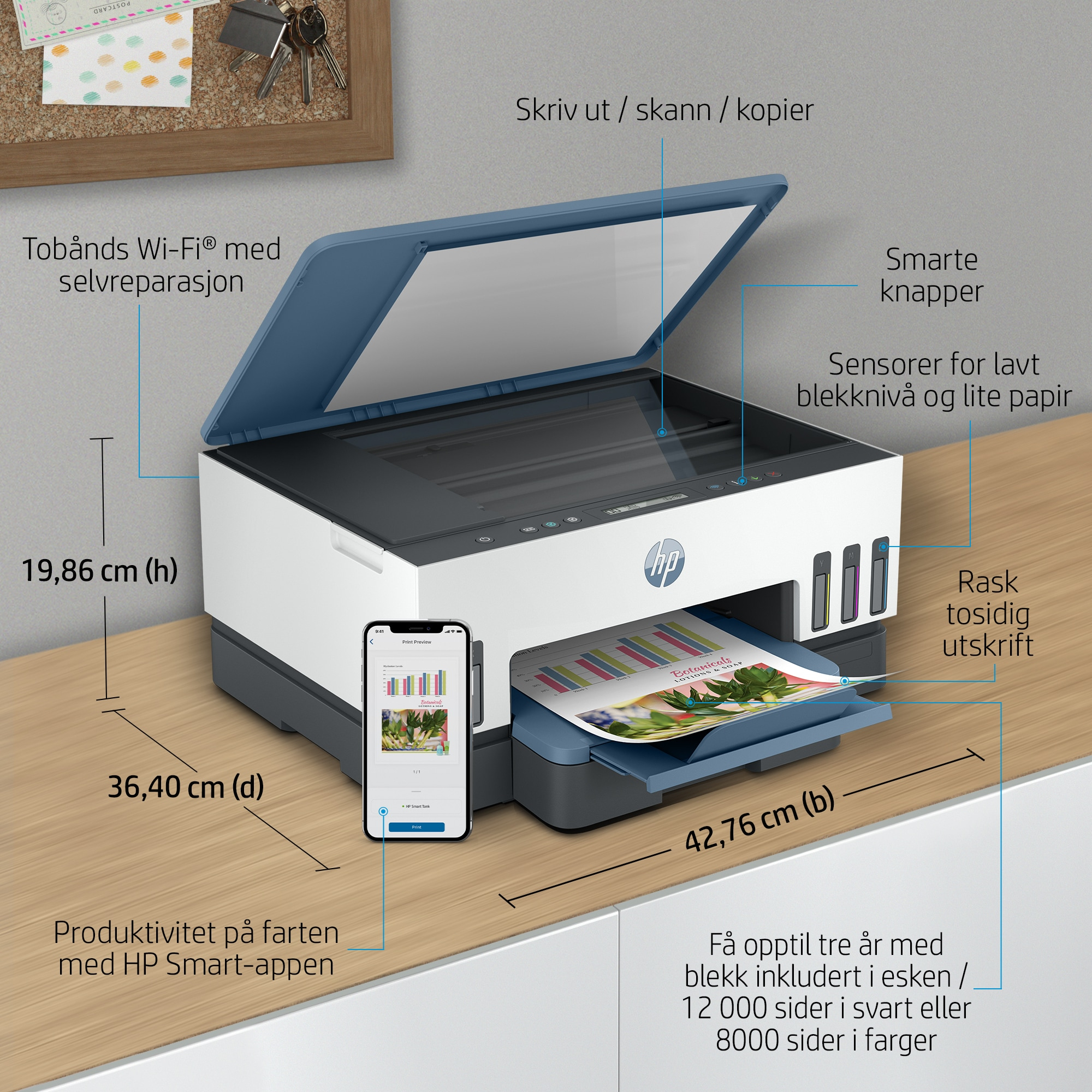 HP Printer Smart Tank 7006 All-in-One - Inkjet - Colored - 28B55A#BHC