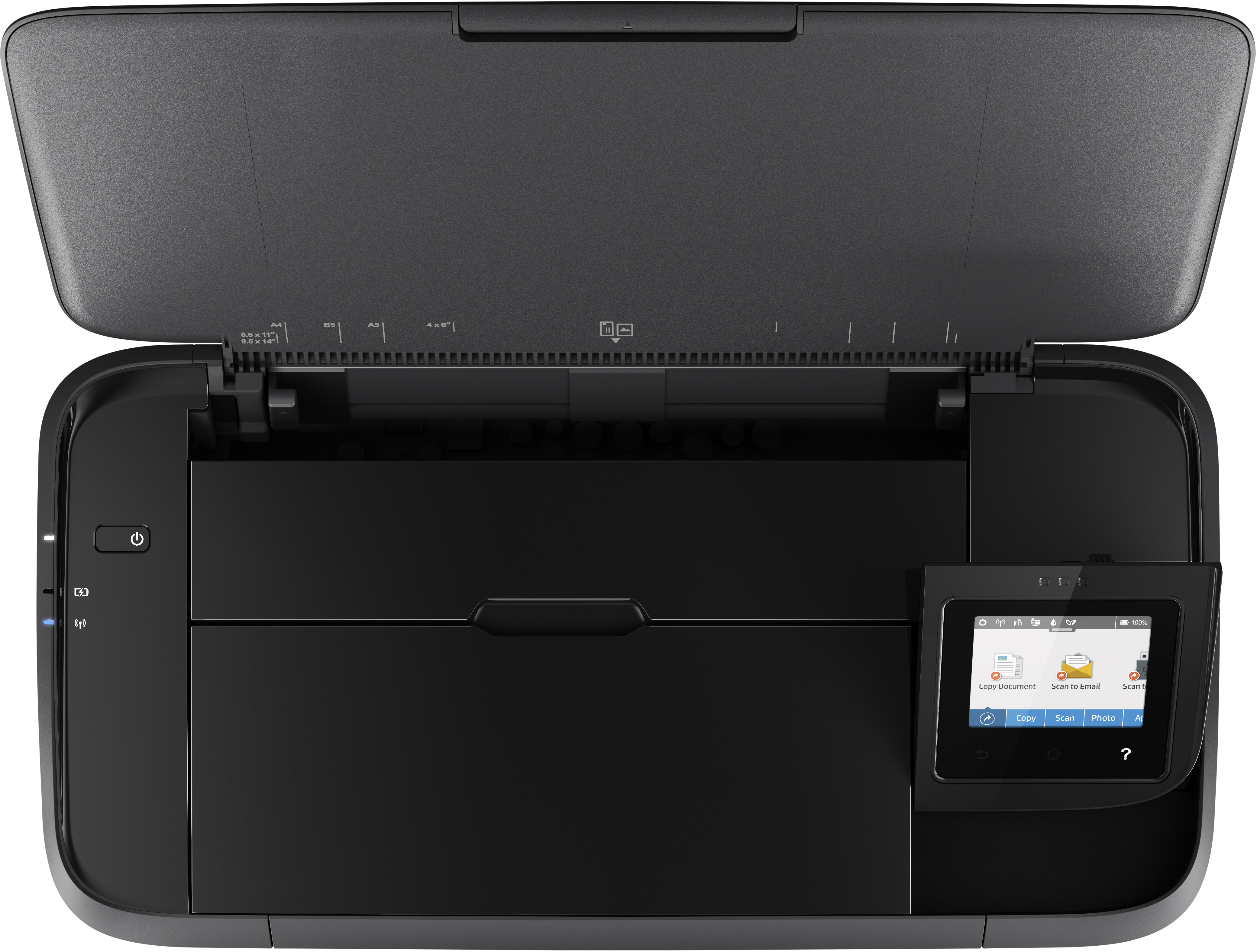 HP OfficeJet 250 Mobile All-in-One Printer - Print - copy - scan - 10-sheet ADF - Thermal inkjet - Colour printing - 4800 x 1200 DPI - A4 - Direct printing - Black - CZ992A